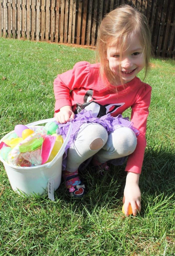 Girl with Easter bucket at Kiddie Care Early Learning Damascus MD