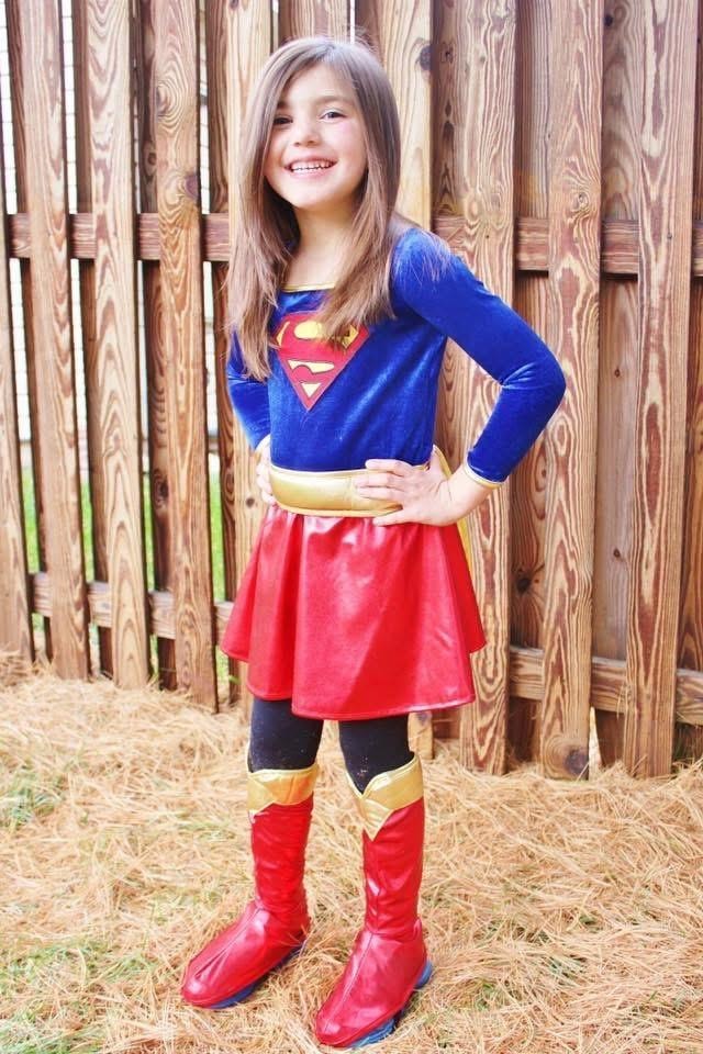 Supergirl costume at Kiddie Care preschool
