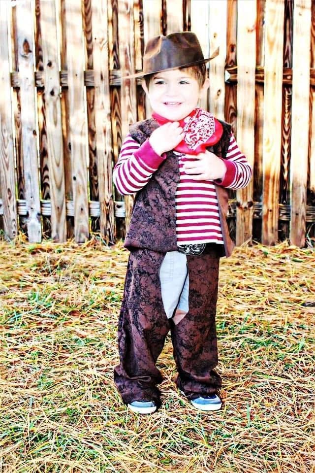 Little cowboy costume at Kiddie Care Halloween celebration